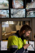 The control room in the shaft furnace.